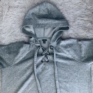 aerie cropped lace sweatshirt